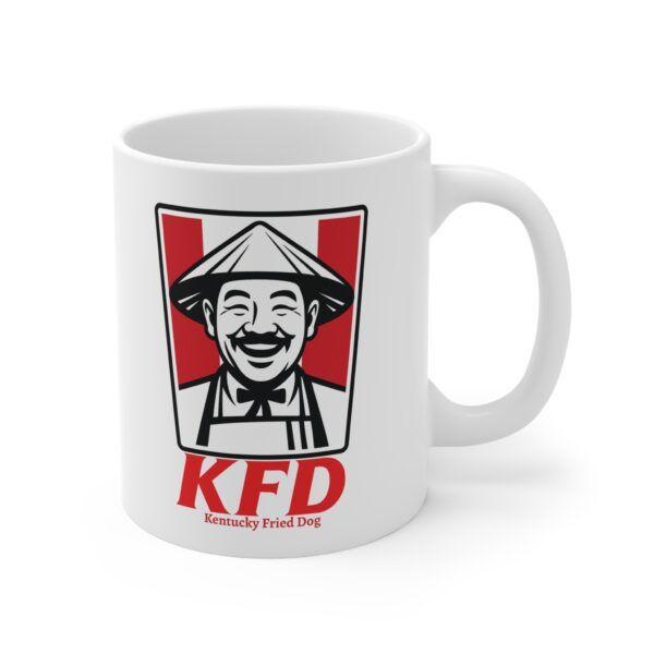KFD – Kentucky Fried Dog parody mug.  Funny Work Ceramic Coffee Cups, 11oz, 15oz