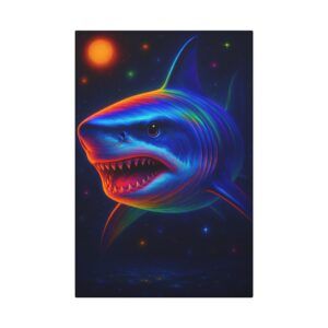 Sharkadelic Wall Art Canvas Wrap