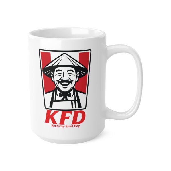 KFD – Kentucky Fried Dog parody mug.  Funny Work Ceramic Coffee Cups, 11oz, 15oz