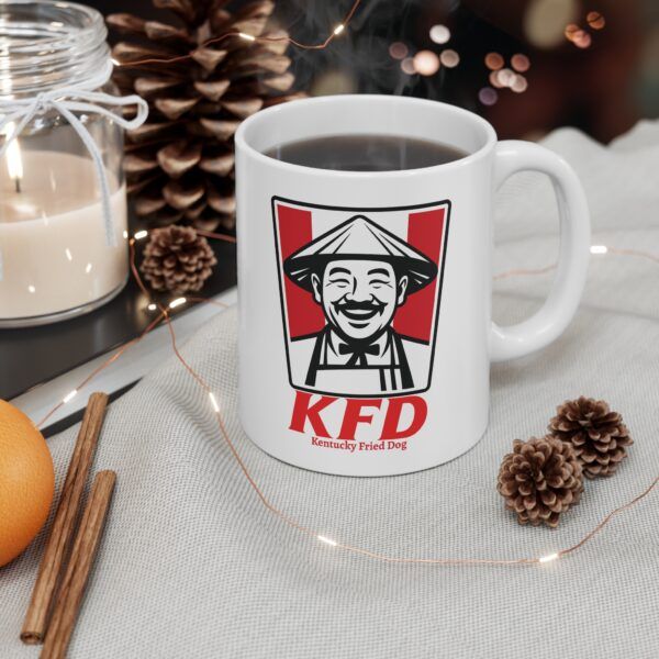 KFD – Kentucky Fried Dog parody mug.  Funny Work Ceramic Coffee Cups, 11oz, 15oz