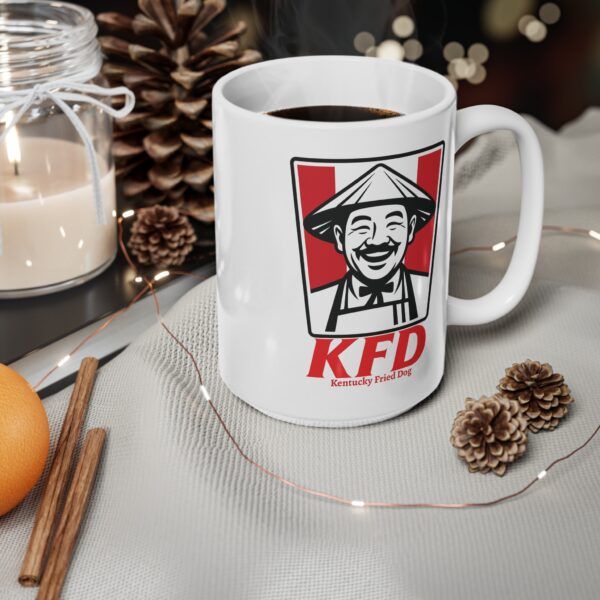 KFD – Kentucky Fried Dog parody mug.  Funny Work Ceramic Coffee Cups, 11oz, 15oz