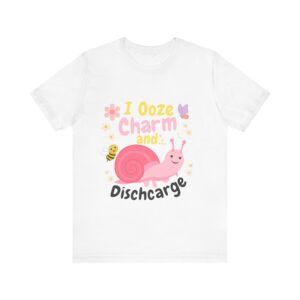 I Ooze Charm And Discharge - Funny Unisex Jersey Short Sleeve T-shirt