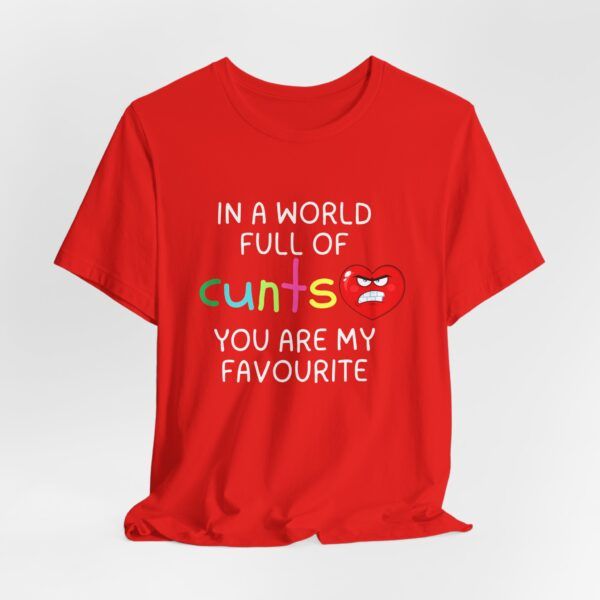 In a World Full of Cunts – You’re My Favourite Funny T-Shirt - Unisex Jersey Short Sleeve Tee