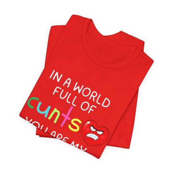 In a World Full of Cunts – You’re My Favourite Funny T-Shirt - Unisex Jersey Short Sleeve Tee