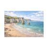 White Rocks Beach Coastal Cliffs Seascape Canvas Print — Beach Landscape Wall Art