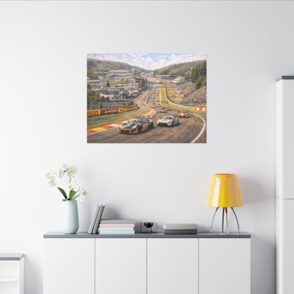Eau Rouge Magic Canvas Print — Spa-Francorchamps Motorsport Wall Art