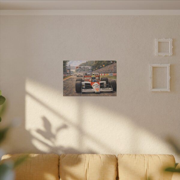 Senna Magic Formula 1 Racing Canvas Print — Classic Marlboro McLaren Grand Prix Wall Art