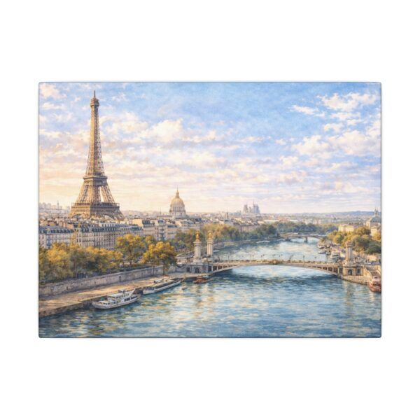 10578140153349086965_2048.jpeg Paris Eiffel Tower River View Matte Canvas Wall Art — Stretched Canvas Print