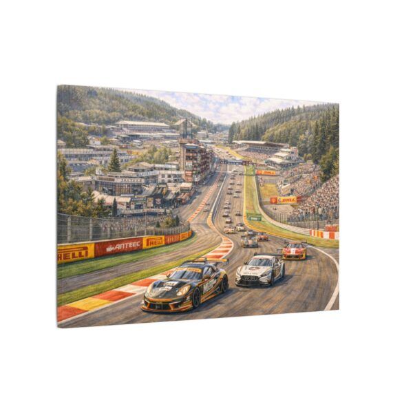 Eau Rouge Magic Canvas Print — Spa-Francorchamps Motorsport Wall Art