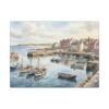 11328371232846625255_2048.jpeg Harbour Morning Matte Canvas Print — Seaside Village Boat Landscape