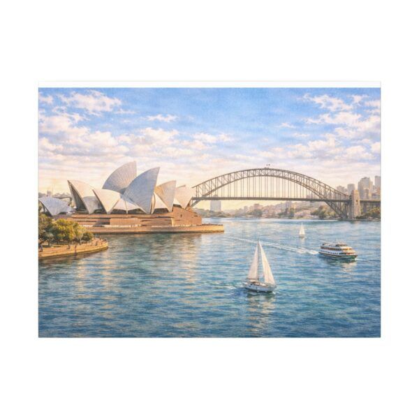 11332273171887525783_2048.jpeg Sydney Harbour Canvas Wall Art – Opera House & Harbour Bridge Matte Stretched Canvas