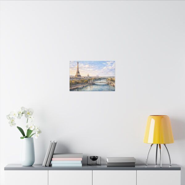11497814613216258645_2048.jpeg Paris Eiffel Tower River View Matte Canvas Wall Art — Stretched Canvas Print
