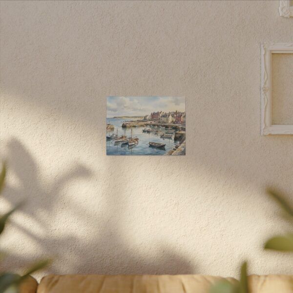 11498786975805398494_2048.jpeg Harbour Morning Matte Canvas Print — Seaside Village Boat Landscape