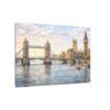 London River Thames Canvas Print — Tower Bridge & Big Ben Matte Stretched Wall Art