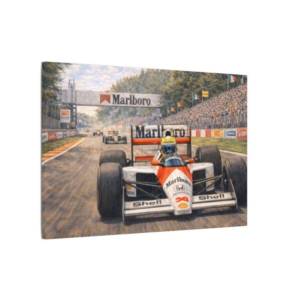 Senna Magic Formula 1 Racing Canvas Print — Classic Marlboro McLaren Grand Prix Wall Art