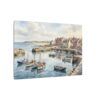 12879316884520332132_2048.jpeg Harbour Morning Matte Canvas Print — Seaside Village Boat Landscape