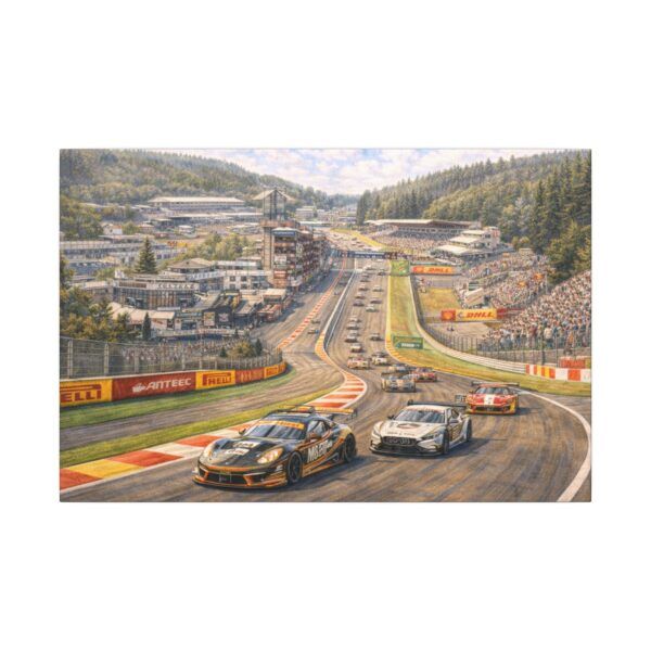 Eau Rouge Magic Canvas Print — Spa-Francorchamps Motorsport Wall Art