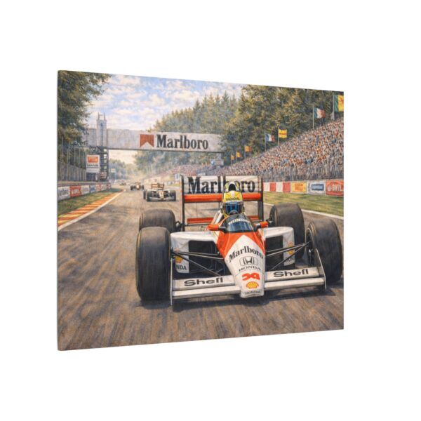 Senna Magic Formula 1 Racing Canvas Print — Classic Marlboro McLaren Grand Prix Wall Art
