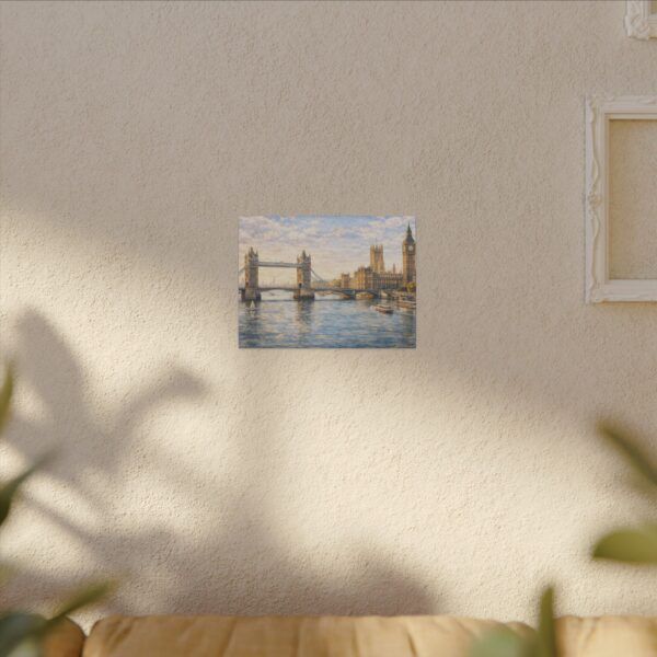 London River Thames Canvas Print — Tower Bridge & Big Ben Matte Stretched Wall Art