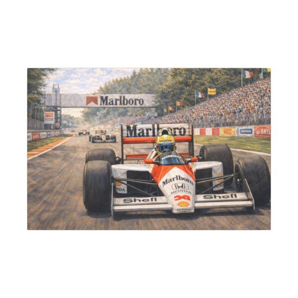 Senna Magic Formula 1 Racing Canvas Print — Classic Marlboro McLaren Grand Prix Wall Art