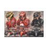 Formula 1 Legends Matte Canvas Print — Senna, Schumacher & Hamilton Racing Art