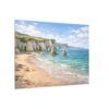 White Rocks Beach Coastal Cliffs Seascape Canvas Print — Beach Landscape Wall Art