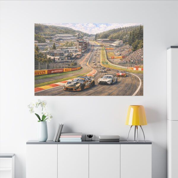 Eau Rouge Magic Canvas Print — Spa-Francorchamps Motorsport Wall Art
