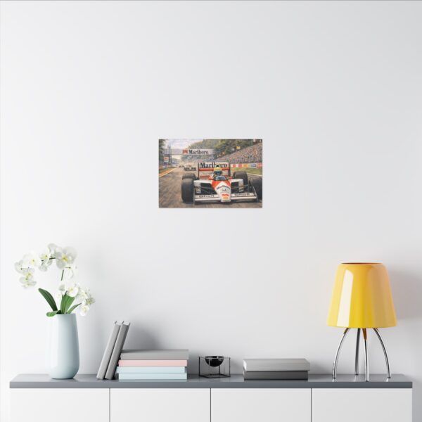 Senna Magic Formula 1 Racing Canvas Print — Classic Marlboro McLaren Grand Prix Wall Art