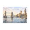 London River Thames Canvas Print — Tower Bridge & Big Ben Matte Stretched Wall Art