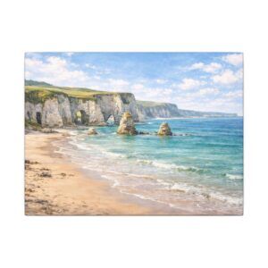 16595468209974049004_2048.jpeg White Rocks Beach Coastal Cliffs Seascape Canvas Print — Beach Landscape Wall Art