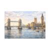 London River Thames Canvas Print — Tower Bridge & Big Ben Matte Stretched Wall Art