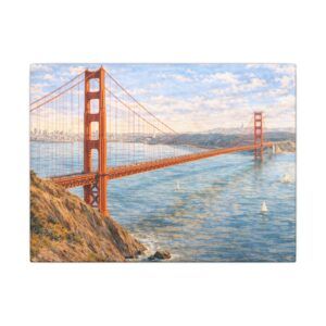 16868169425446929163_2048.jpeg Golden Gate Bridge Canvas Wall Art — San Francisco Coastal Landscape Print