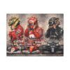 Formula 1 Legends Matte Canvas Print — Senna, Schumacher & Hamilton Racing Art