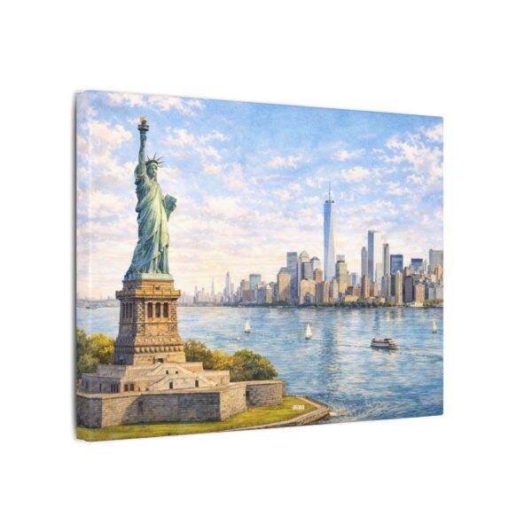 17013503279093082796_2048.jpeg Statue of Liberty New York City Skyline Matte Canvas Print
