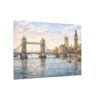London River Thames Canvas Print — Tower Bridge & Big Ben Matte Stretched Wall Art