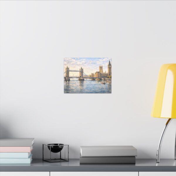 London River Thames Canvas Print — Tower Bridge & Big Ben Matte Stretched Wall Art