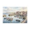 17609898324996639593_2048.jpeg Harbour Morning Matte Canvas Print — Seaside Village Boat Landscape