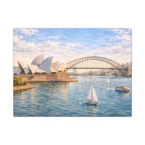 17847714766991448228_2048.jpeg Sydney Harbour Canvas Wall Art – Opera House & Harbour Bridge Matte Stretched Canvas