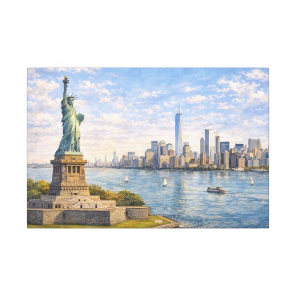 17968924648386910687_2048.jpeg Statue of Liberty New York City Skyline Matte Canvas Print