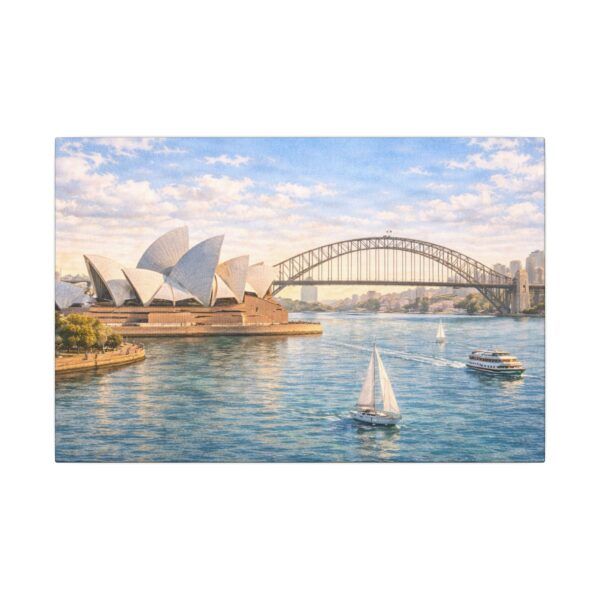 18136248660840009457_2048.jpeg Sydney Harbour Canvas Wall Art – Opera House & Harbour Bridge Matte Stretched Canvas