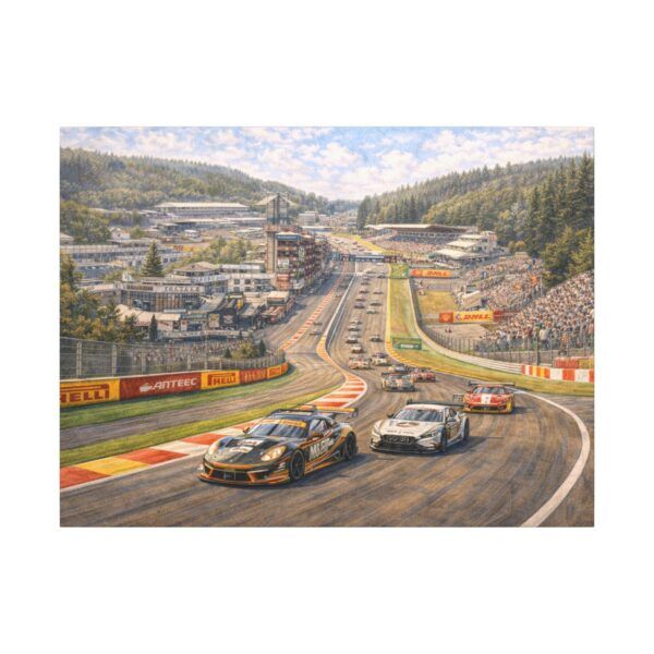 Eau Rouge Magic Canvas Print — Spa-Francorchamps Motorsport Wall Art