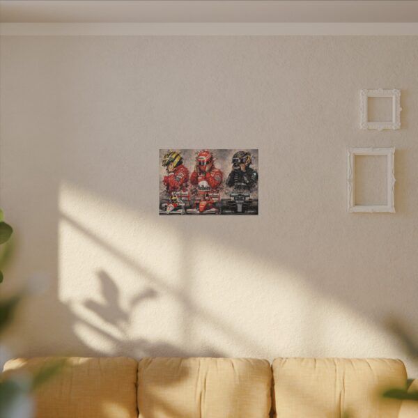 Formula 1 Legends Matte Canvas Print — Senna, Schumacher & Hamilton Racing Art