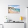 White Rocks Beach Coastal Cliffs Seascape Canvas Print — Beach Landscape Wall Art
