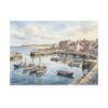 20799730262206860_2048.jpeg Harbour Morning Matte Canvas Print — Seaside Village Boat Landscape
