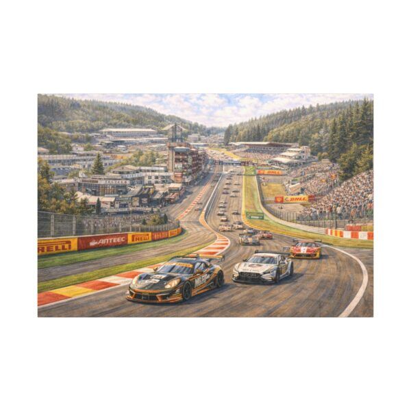 Eau Rouge Magic Canvas Print — Spa-Francorchamps Motorsport Wall Art