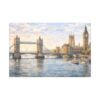 London River Thames Canvas Print — Tower Bridge & Big Ben Matte Stretched Wall Art