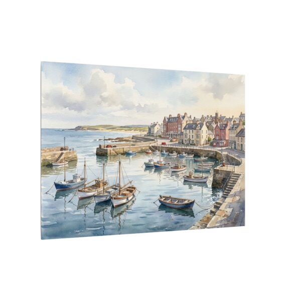3482453673067700846_2048.jpeg Harbour Morning Matte Canvas Print — Seaside Village Boat Landscape