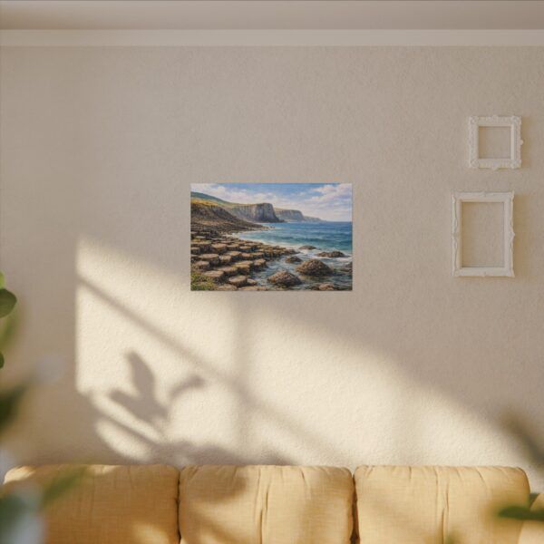 Giants Causeway Seascape Canvas Print — Matte Stretched Wall Art