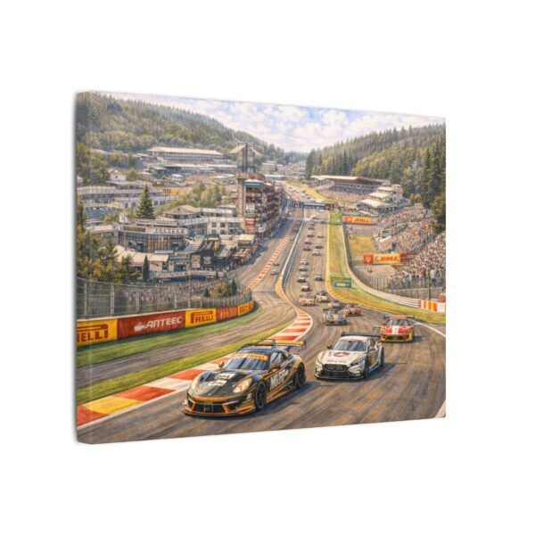 Eau Rouge Magic Canvas Print — Spa-Francorchamps Motorsport Wall Art