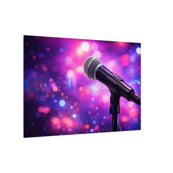 4287544744009718809_2048.jpeg Microphone on Stage Matte Canvas Wall Art — Live Music Concert Photography Print